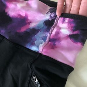lululemon toasty tech tight || - black/pixie bloom